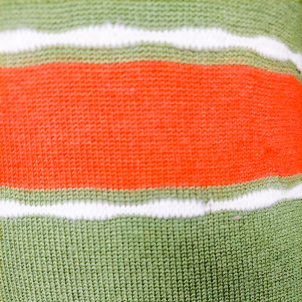 Vintage 1960s Mod Turtleneck Sweater Dress | 60s Colorblock Striped Wool Dress - Picture 6 of 10